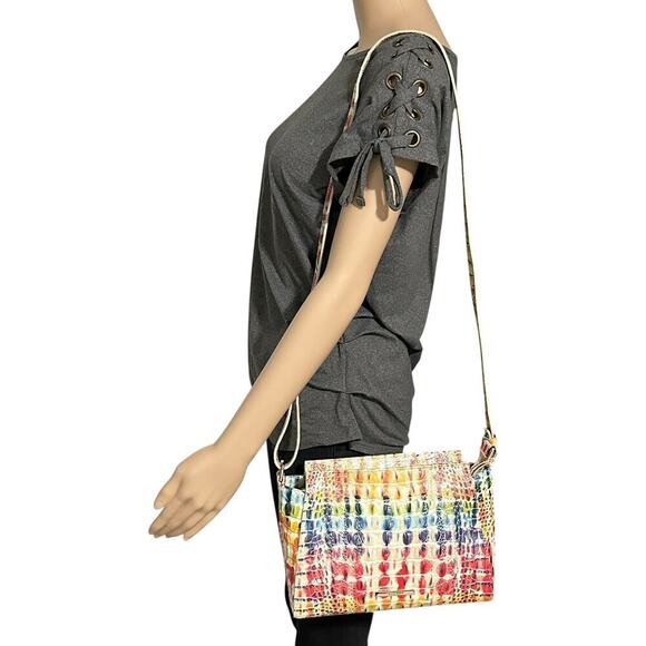 BRAHMIN Melbourne Leather  Hillary Crossbody In Celebrate - Picture 2 of 16